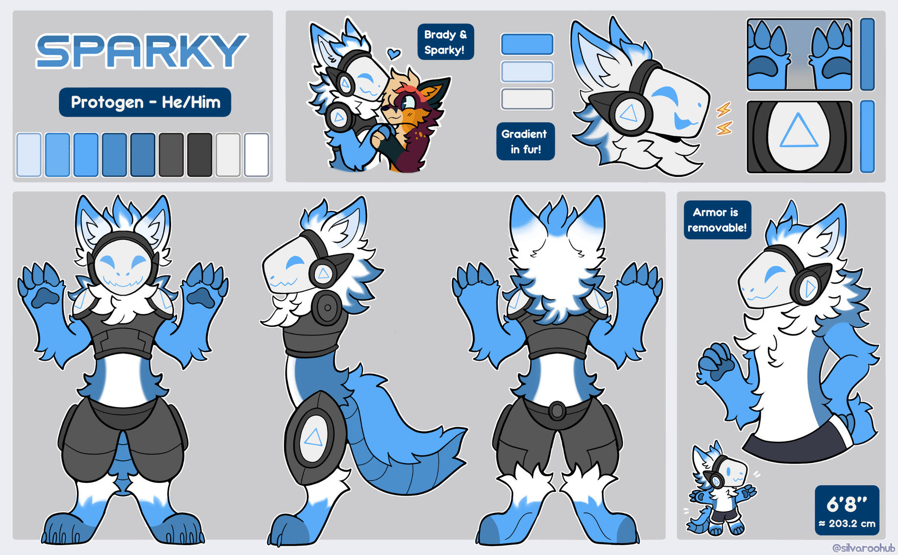 Sparky - Reference Price: $130 Base Price ($90) + 2 Extra Halfbodies ($40) = $130